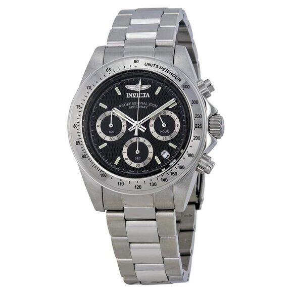 NWT Authentic Invicta Speedway Chronograph Black Dial Men's Watch - Picture 1 of 4